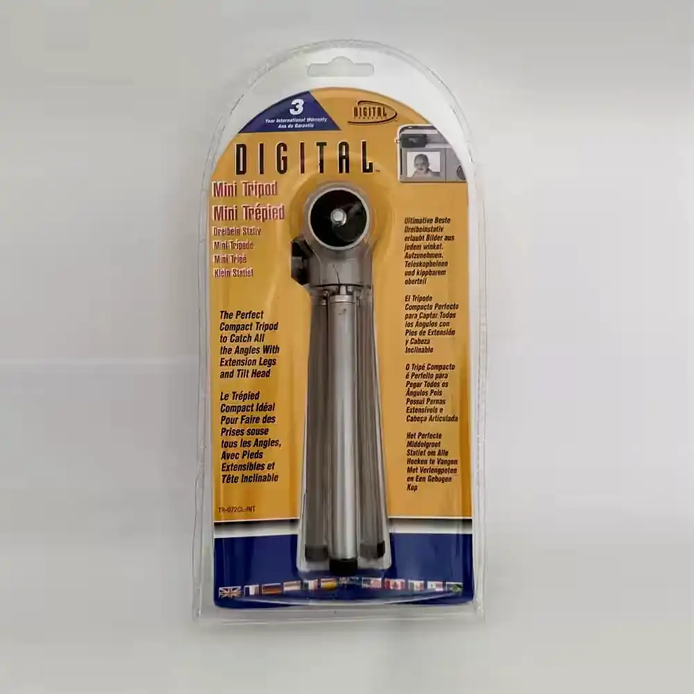 [TR-072CL-INT] Mini trípode soporte aluminio compacto para cámaras giratorio con rosca universal 