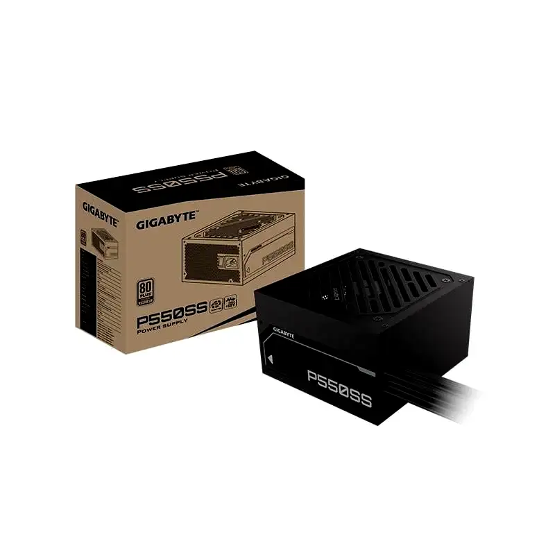 Fuente pc Gigabyte 550W 80 Plus silver negra