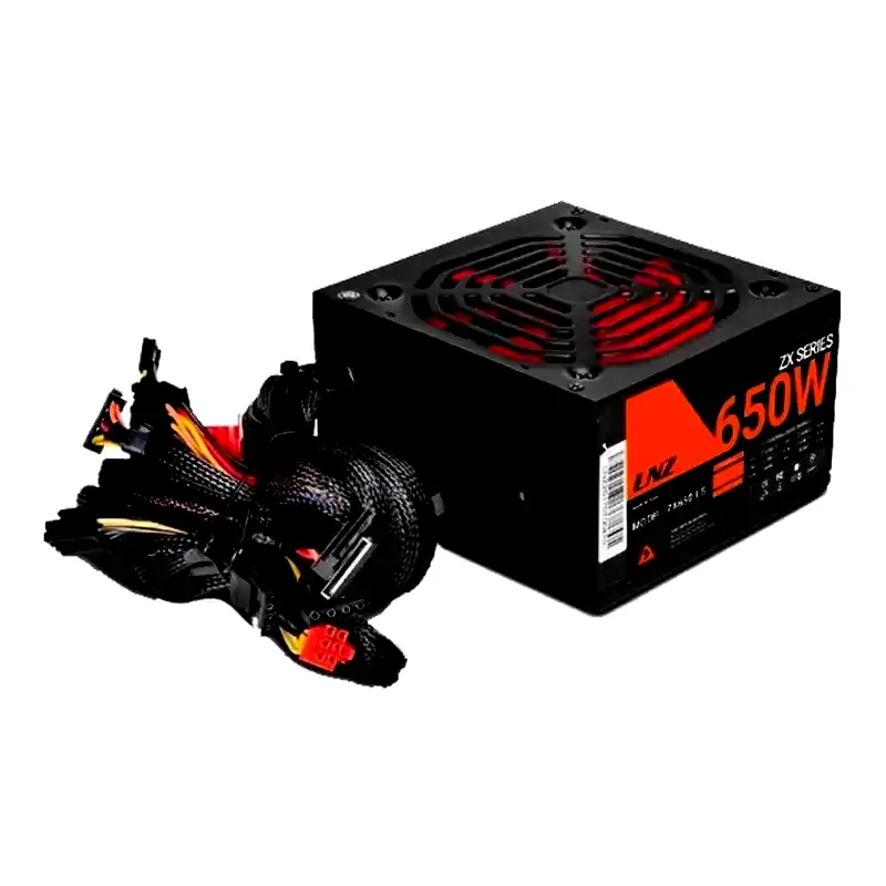 Fuente pc LNZ 650W genéricos cables largos