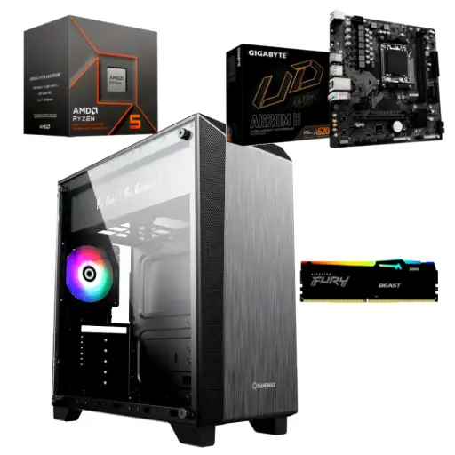 [CPU-AMD15] CPU AMD AMD Ryzen 5 8600G SSD NVMe 480GB RAM 16GB Gabinete c/fuente 650W