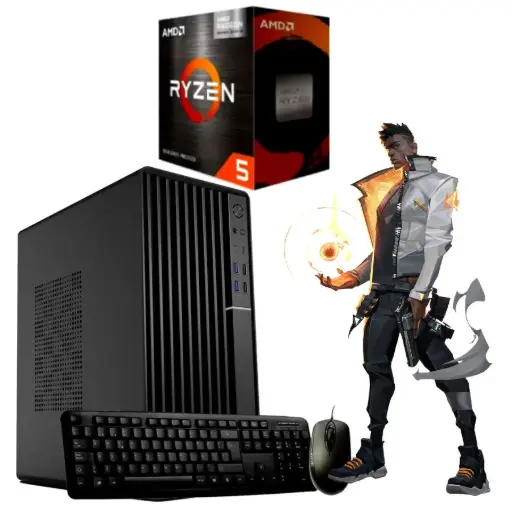 [PC-AMD05] PC Completa AMD AMD Ryzen 5 5600GT SSD NVMe 256GB RAM 8GB Gabinete c/fuente 600W c/kit periféricos monitor 19"