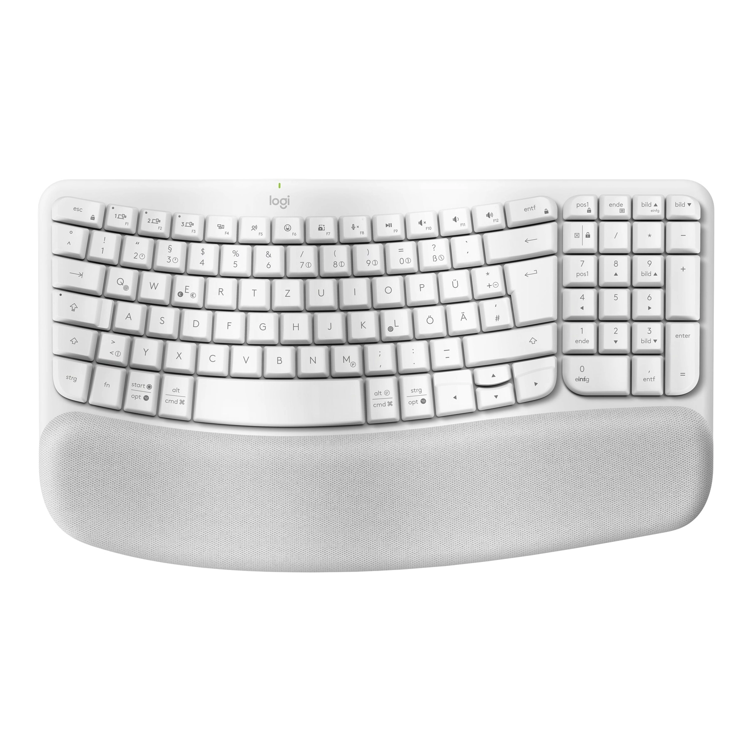 [920-012279] Teclado Inalámbrico Logitech Wave Ergonómico Blanco