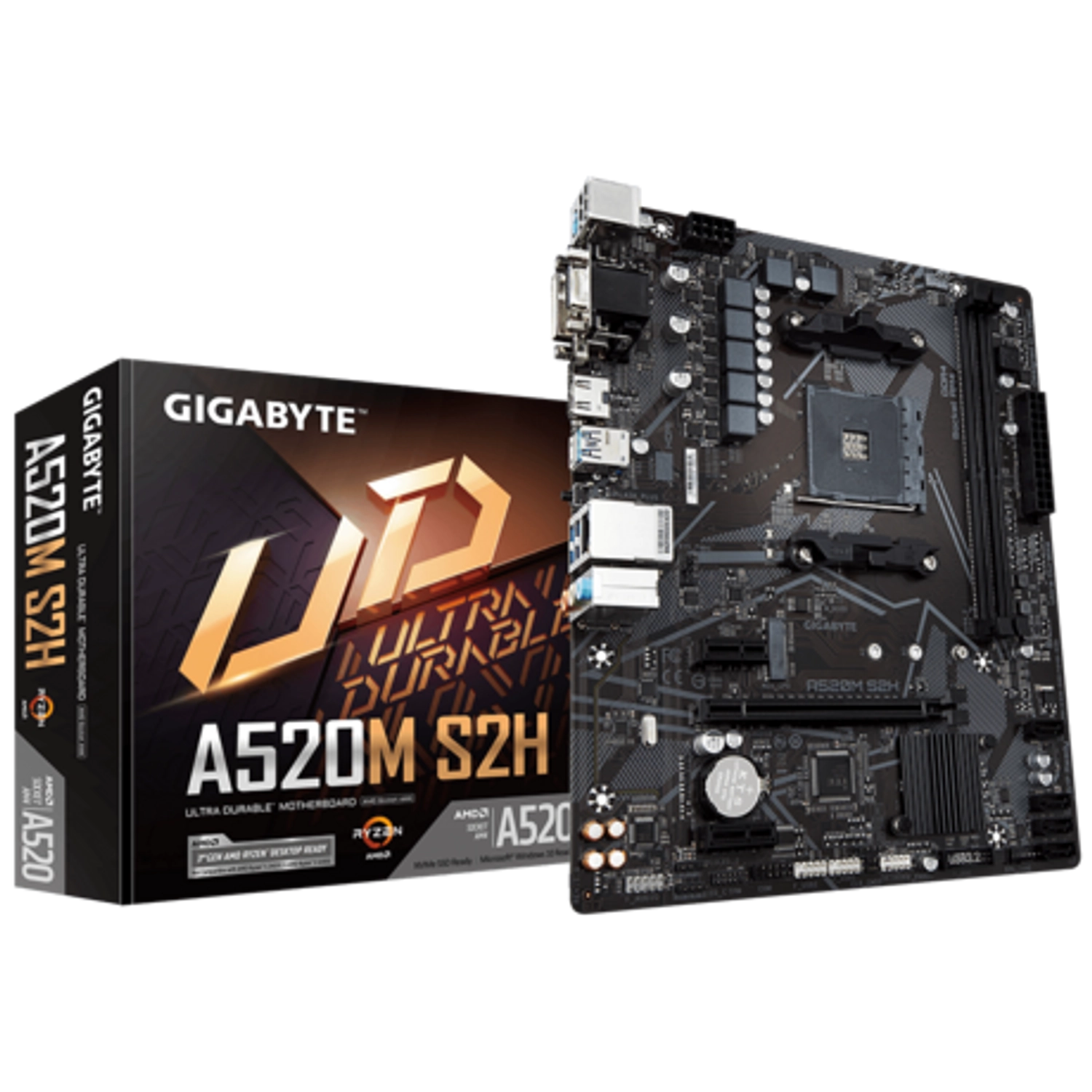 [A520M S2H] Placa Madre Gigabyte A520M S2H Ultra Durable AM4 DDR4