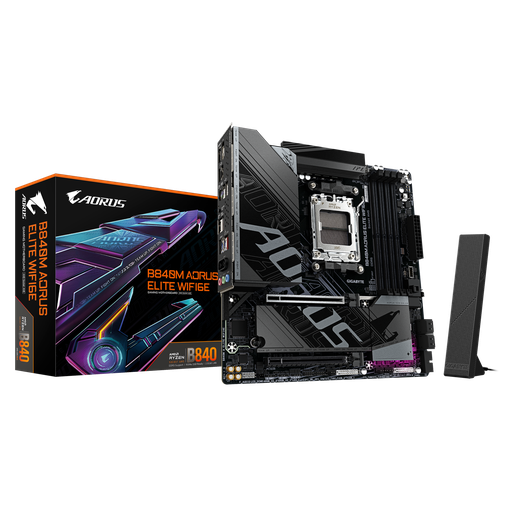 [B840M A ELITE WIFI6E] Placa Madre Gigabyte B840M A Elite Wifi6E AM5 DDR5