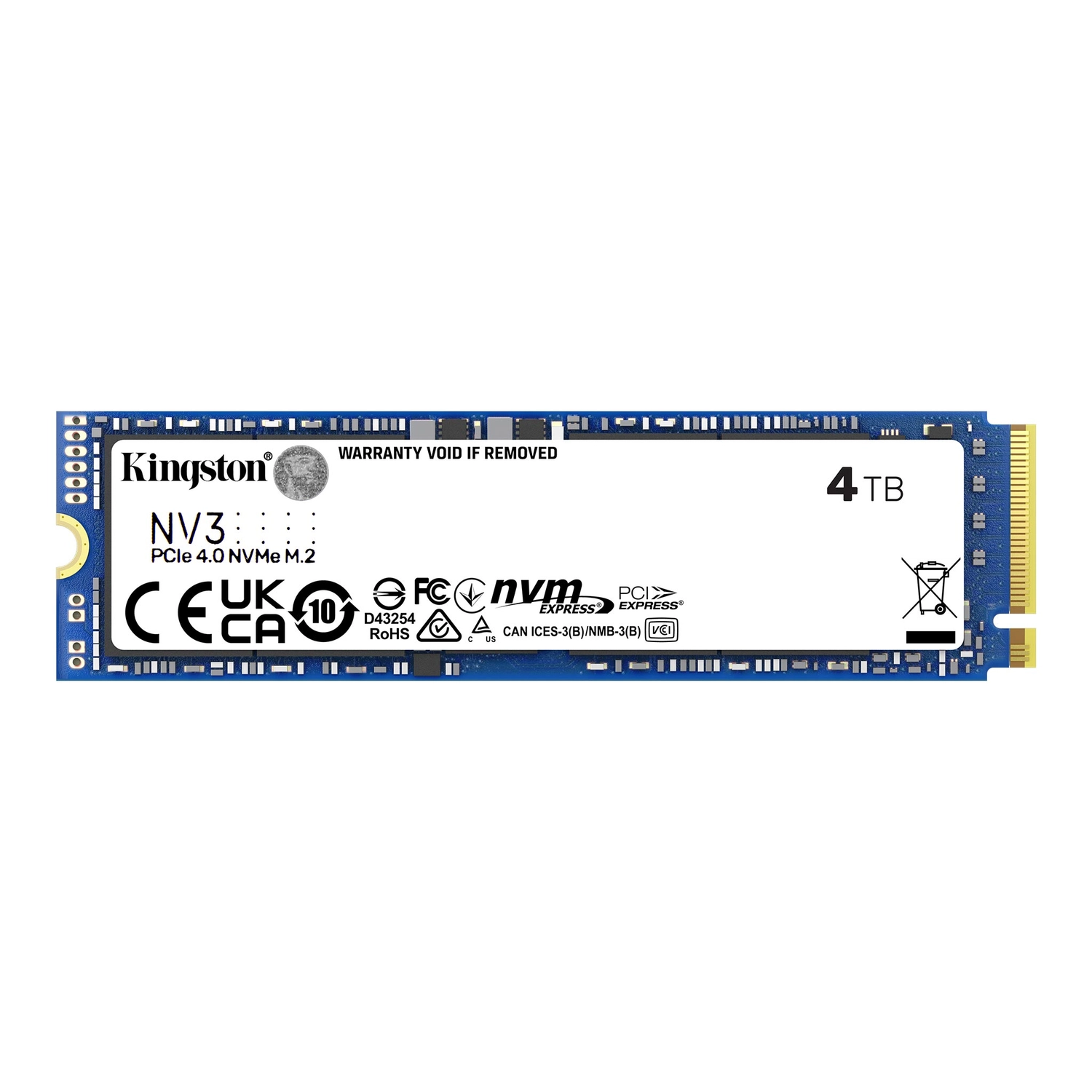 [SNV3S/4000G] Disco SSD M.2 NVMe Kingston 4TB NV3 PCIe Gen4 5000MB/s 2280