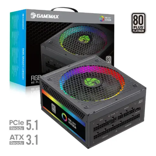 [RGB-SMART 1300] Fuente pc Gamemax RGB Smart 1300W 80 Plus Platinum ATX PCIe 5.1 ATX 3.1