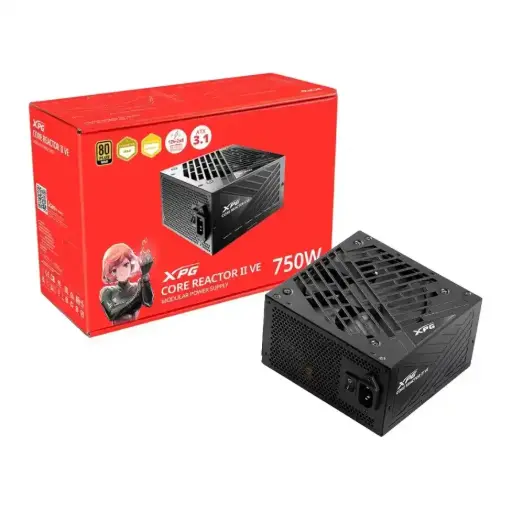 [COREREACTORIIVE750G-BKCAR] Fuente pc XPG Core Reactor II VE 750W 80 Plus Gold ATX