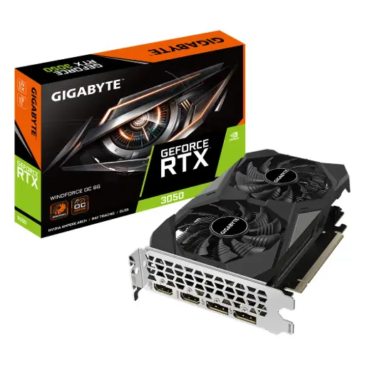[GV-N3050WF2OCV2-6GD] Placa de video Gigabyte RTX 3050 Windforce OC V2 6GB GDDR6