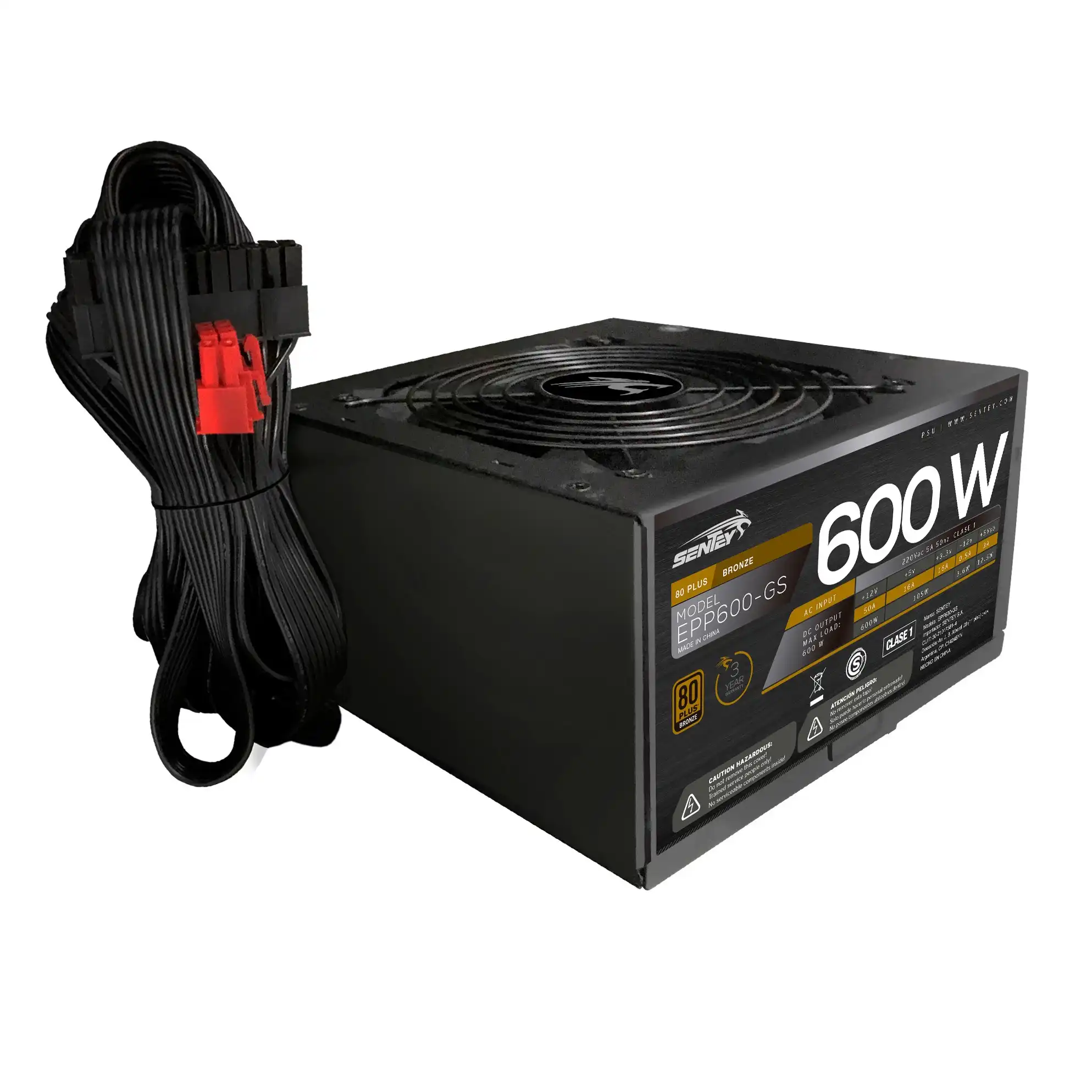 Fuente pc Sentey 600W 80 plus bronze 46A