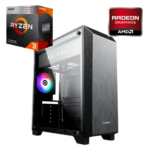 [CPU-AMD04] CPU AMD AMD Ryzen 3 3200G SSD NVMe 256GB RAM 8GB Gabinete c/fuente 650W Wifi