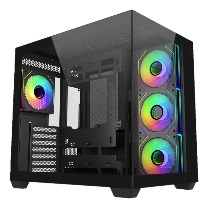 Gabinete Cooler Master Elite 681 4 coolers ARGB negro ATX