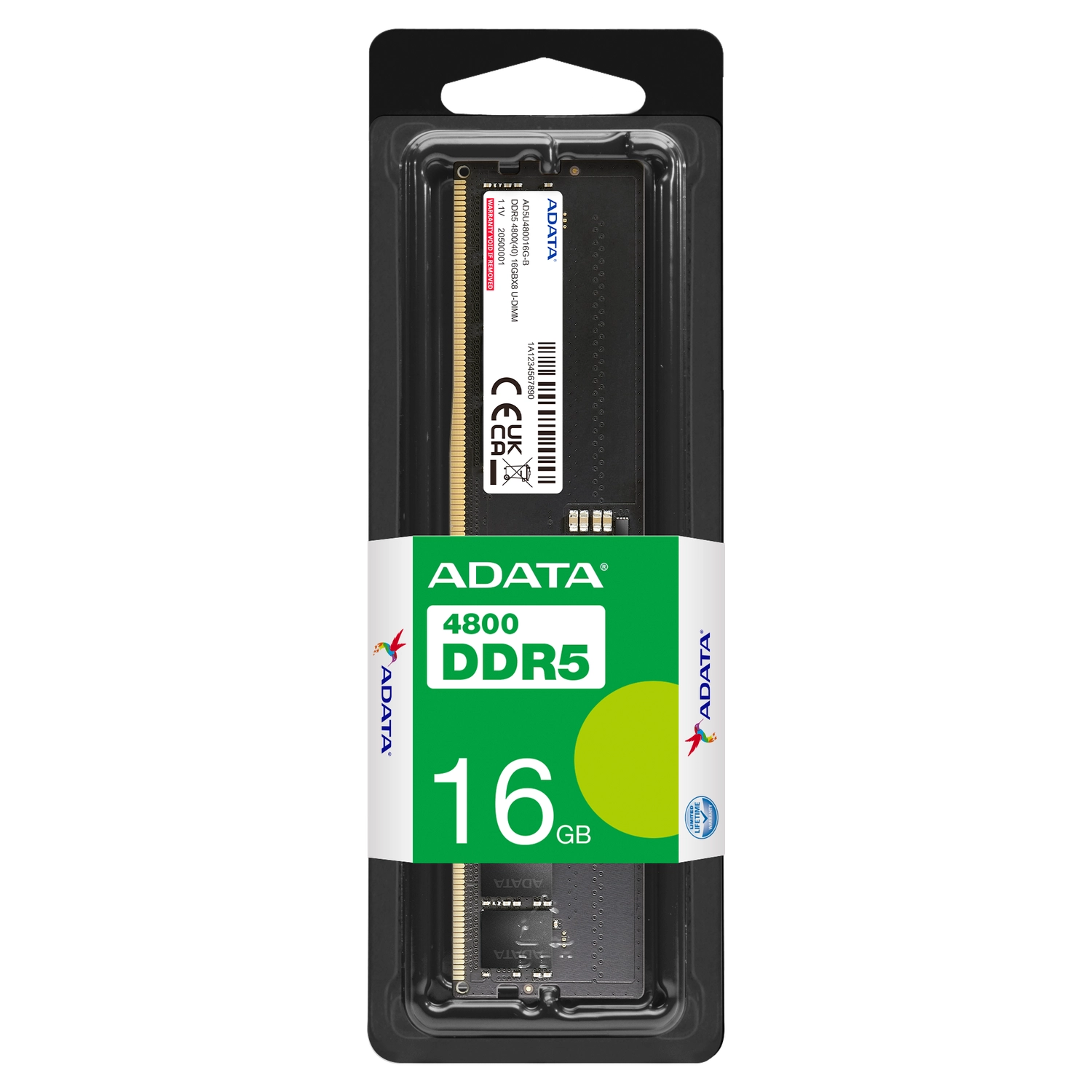 [AD5U480016G-S] Memoria Pc Adata 16GB DDR5 4800MHz CL40 UDIMM