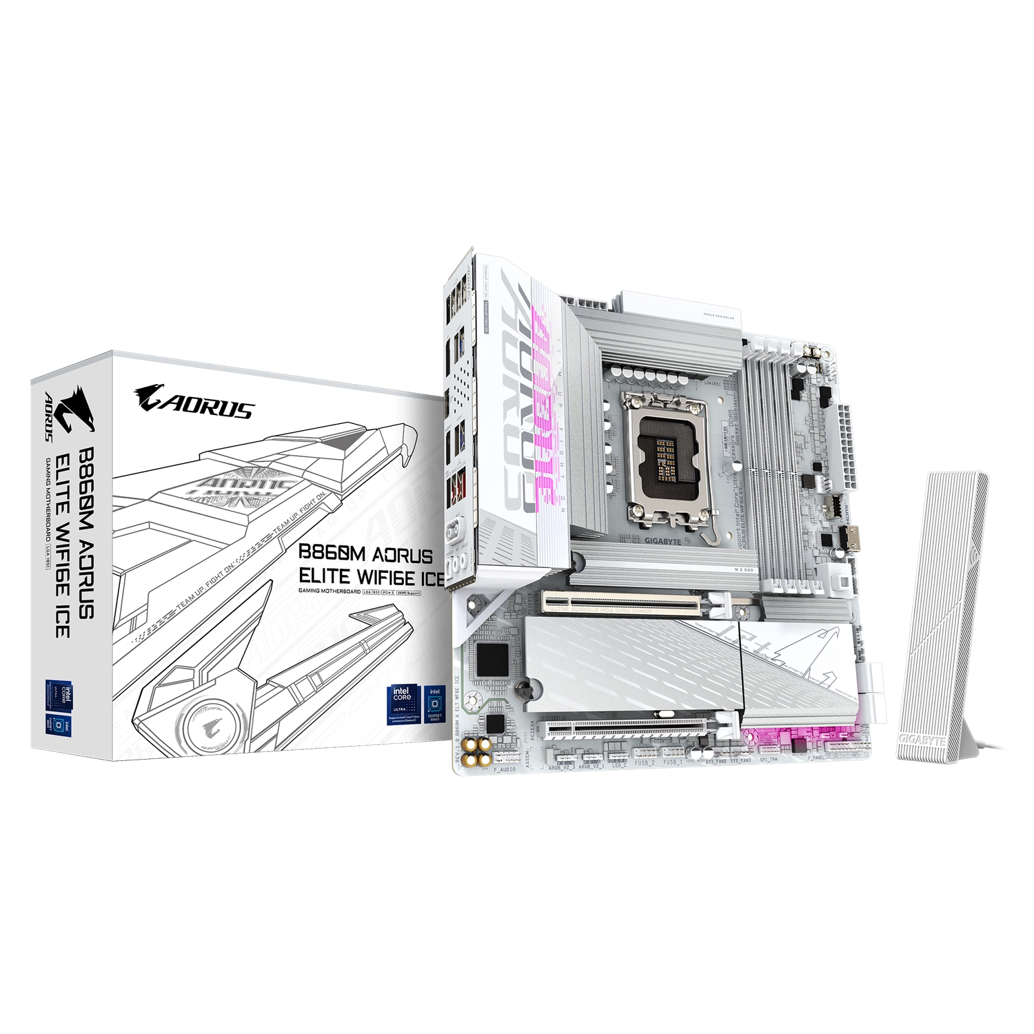 [B860M A ELITE WIFI6E ICE] Placa Madre Gigabyte B860M Aorus Elite Wifi6E Ice s1851