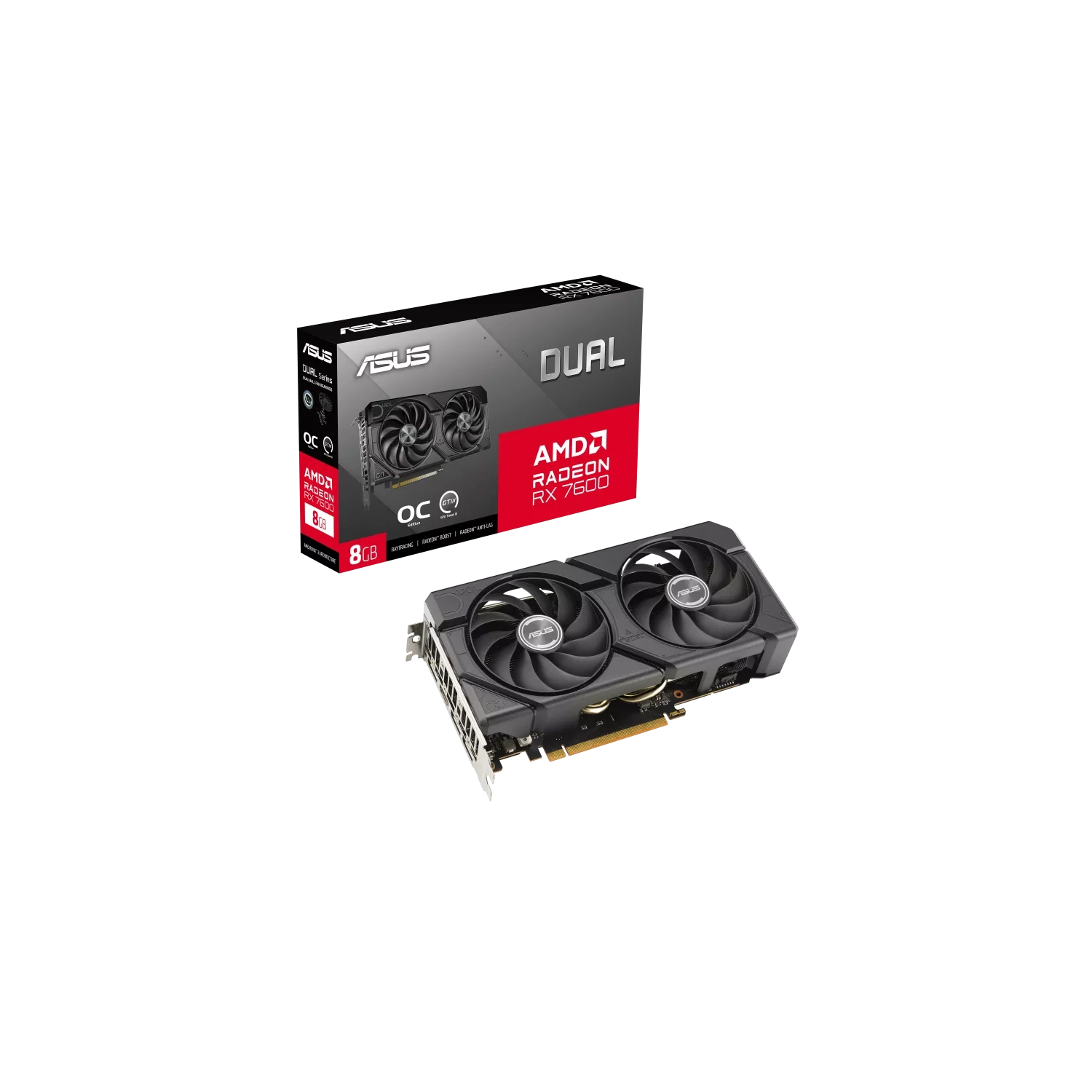 [DUAL-RX7600-O8GEVO] Placa de video Asus Dual RX 7600 O8G EVO 8GB GDDR6