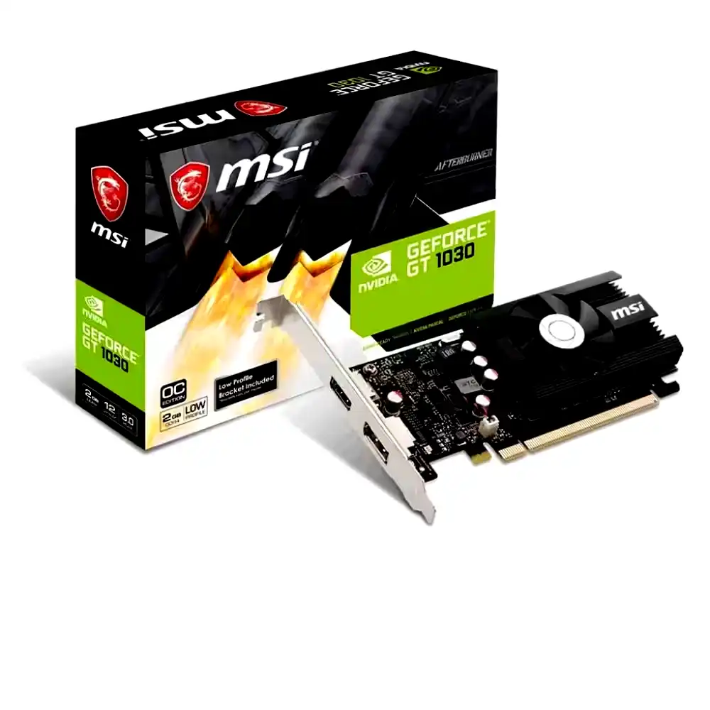 [GT 1030 4GD4 LP OC] Placa de video MSI GT 1030 2GB GDDR4 LP OC