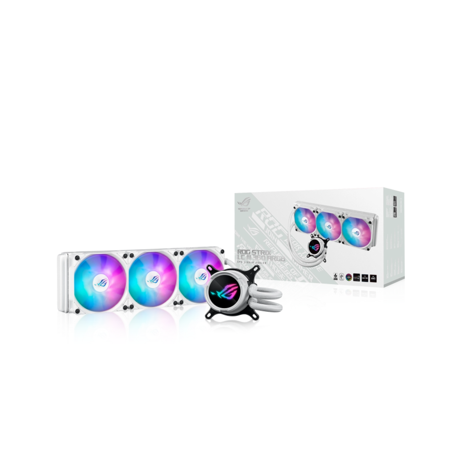[ROG STRIX LC III 360 ARGB WHT] Water cooler Asus ROG Strix LC III 360 ARGB blanco