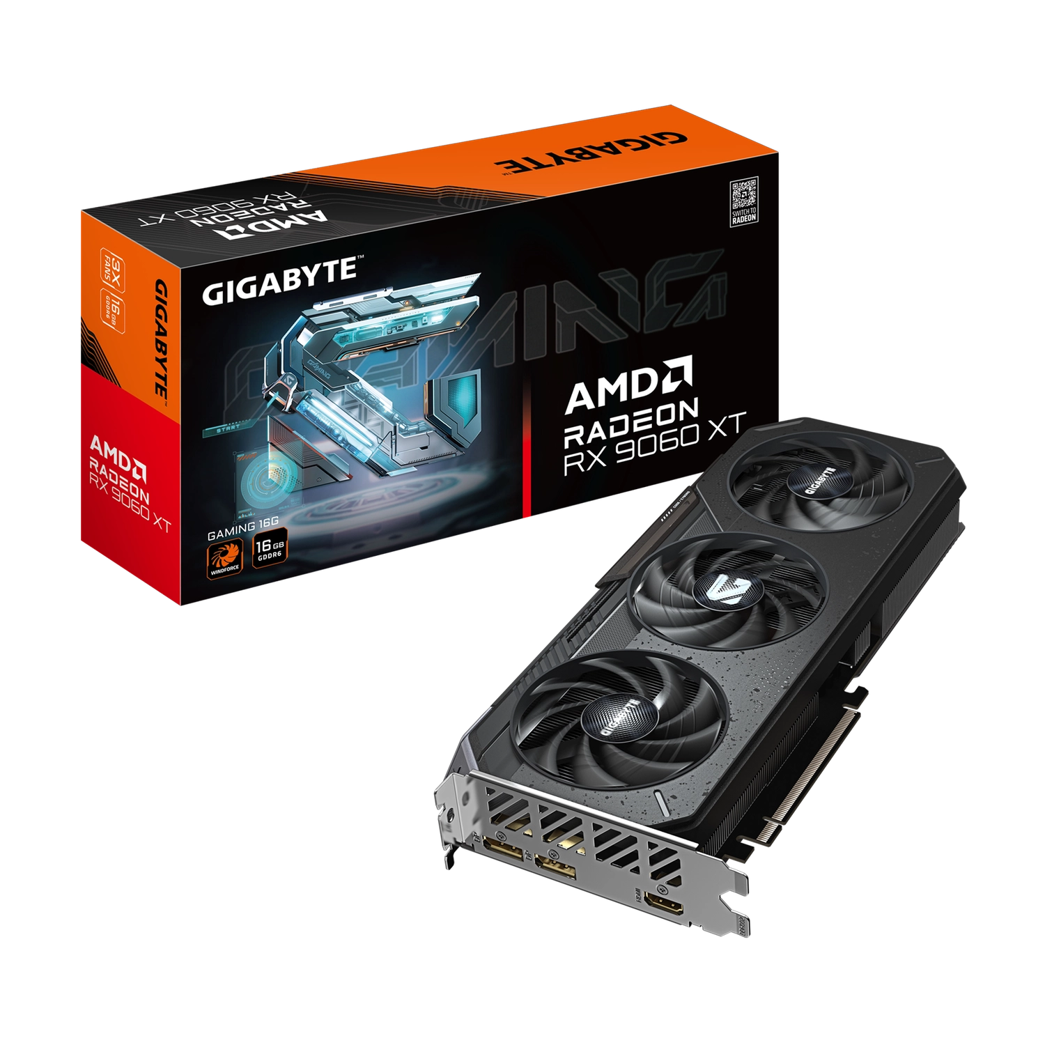[GV-R9060XTGAMING-16GD] Placa de Video GIGABYTE Radeon RX 9060 XT GAMING 16G
