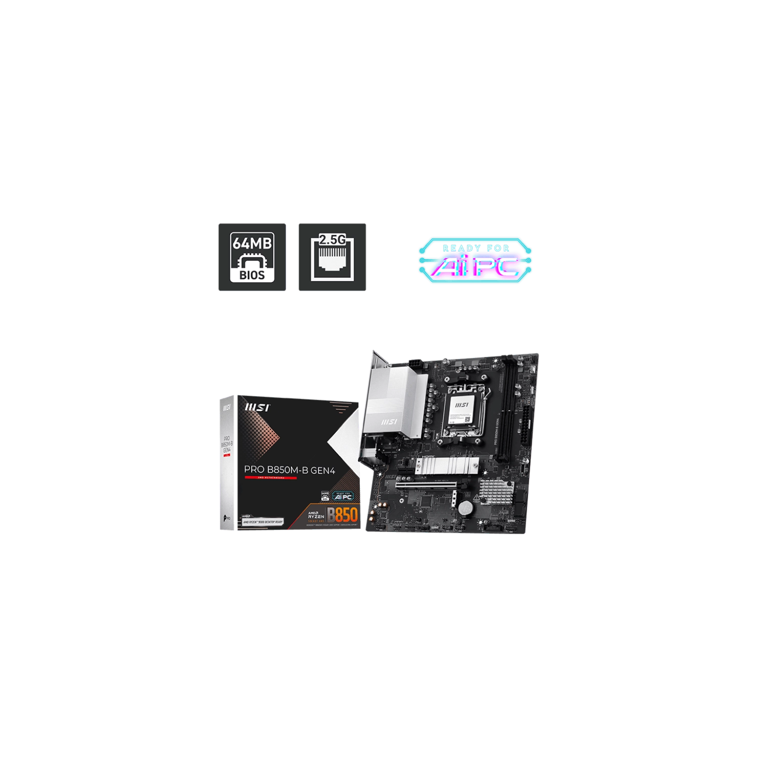 [B850M GAMING WIFI6E] Placa Madre MSI B850M Gaming Wifi6E AM5 DDR5