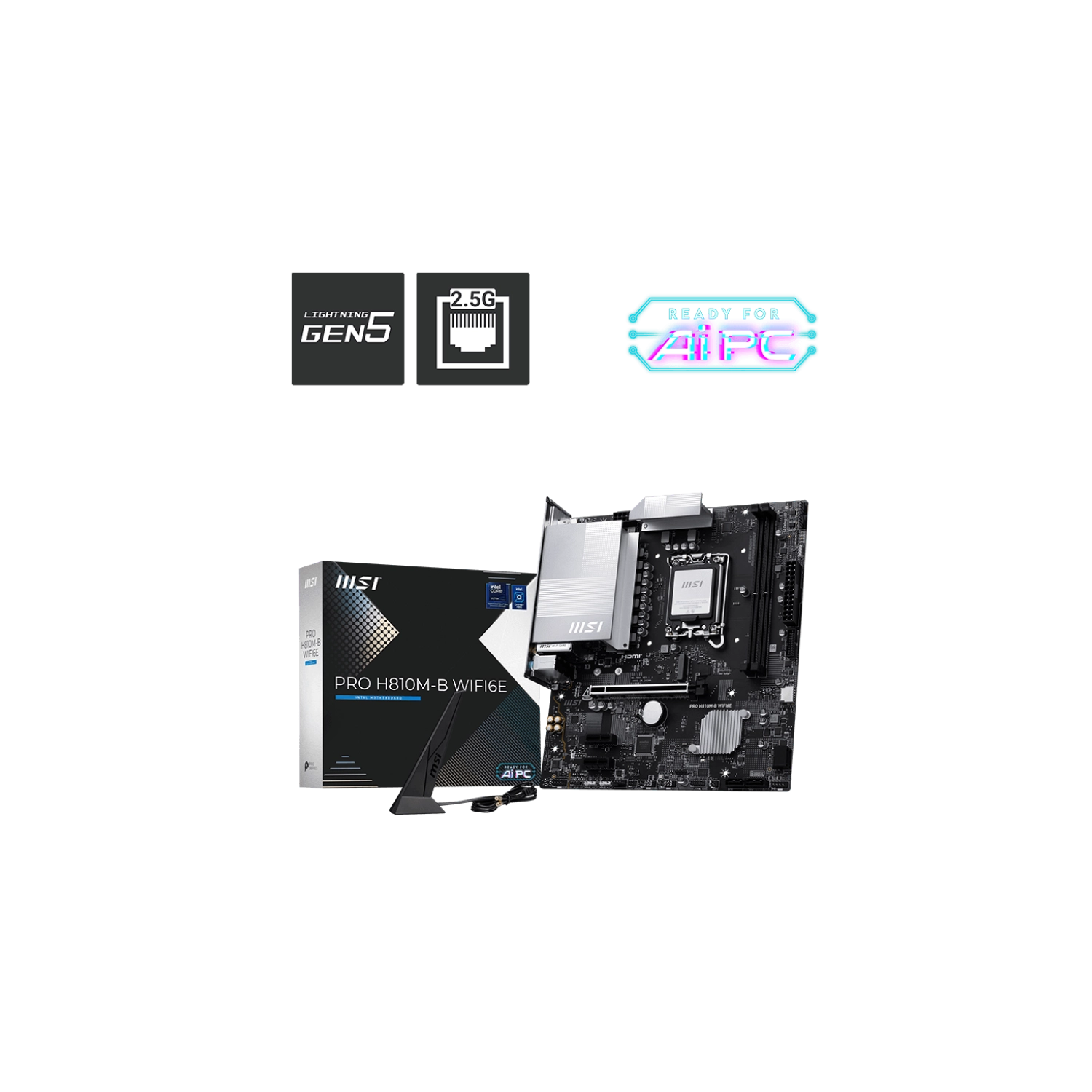 [PRO H810M-B WIFI6E] Motherboard MSI PRO H810M-B WIFI6E LGA 1851 DDR5