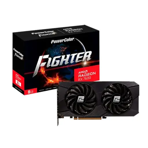 [RX7600 8G-F/v2] Placa de video PowerColor Fighter Radeon RX 7600 8GB GDDR6