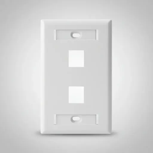 [AX102655] Faceplate tapa 2 jack RJ45 hembra Belden blanco
