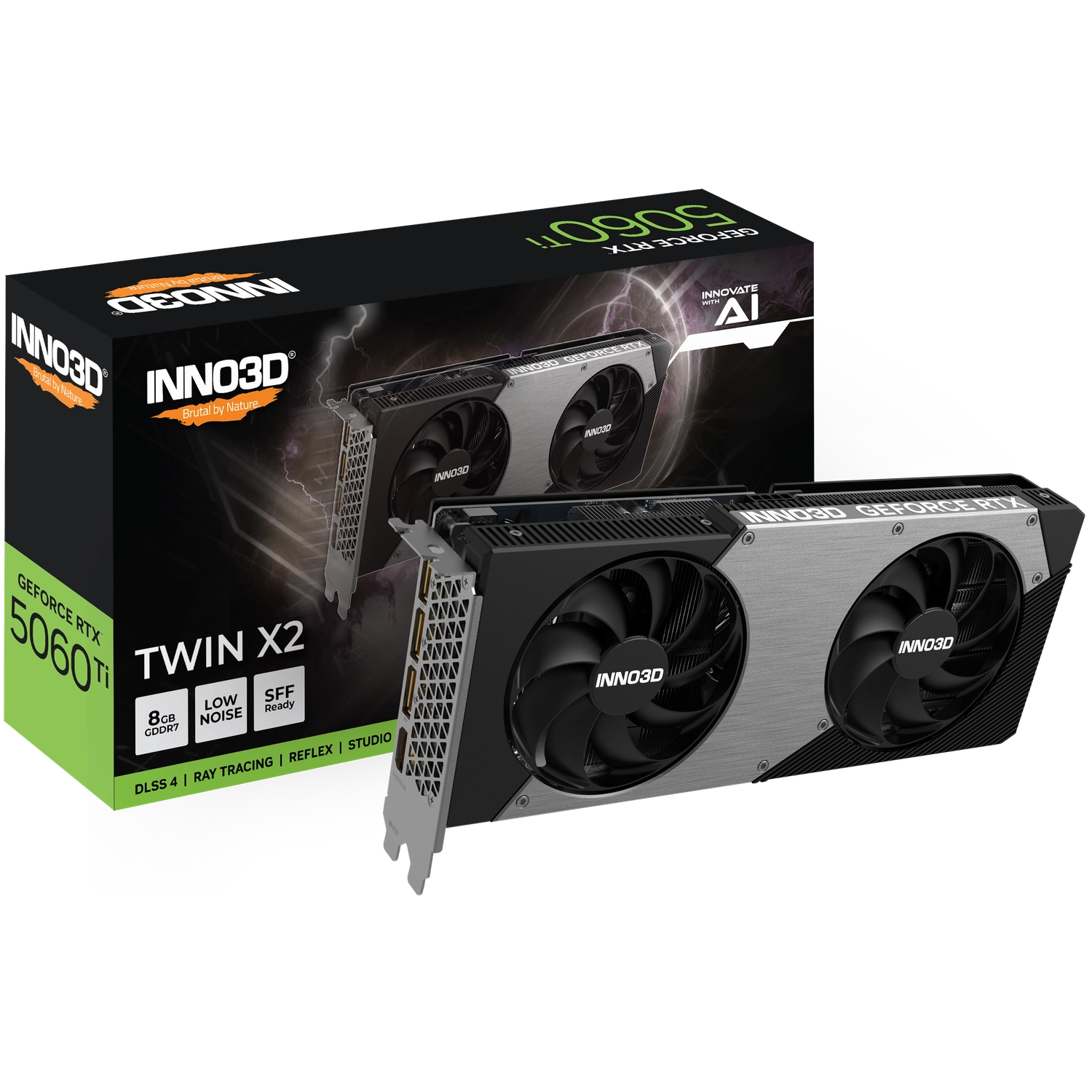 [N506T2-08D7-193075N] Placa de Video INNO3D NVIDIA Geforce RTX 5060 Ti 8GB GDDR7 TWIN X2