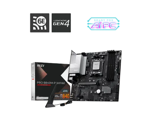 [PRO B840M-P WIFI6E] Placa Madre MSI Pro B840M-P Wifi6E AM5 DDR5