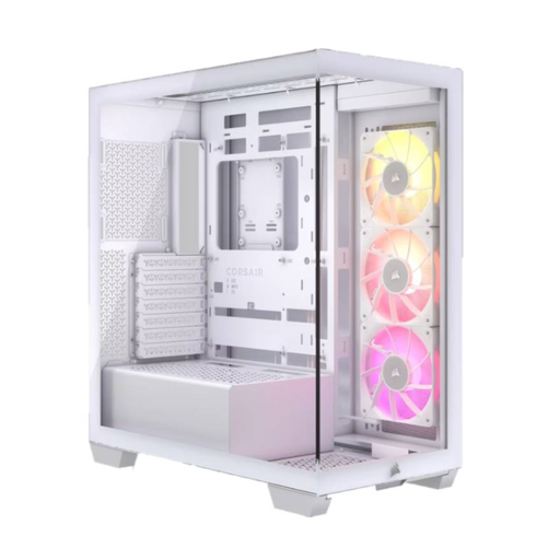 [CC-9011281-WW] Gabinete Corsair iCUE 3500X RGB vidrio templado Mid-Tower 3 coolers iCUE blanco