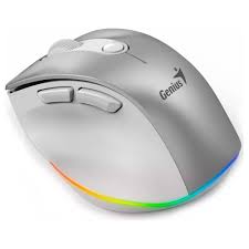 [000000031030039402] Mouse inalámbrico Genius Ergo 9000S Pro plateado