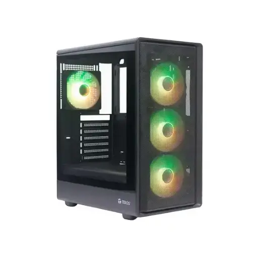 [TE-1323G] Gabinete Teros TE-1323G Gaming Mid Tower Tempered Glass x4 Fans ARGB s/ fuente
