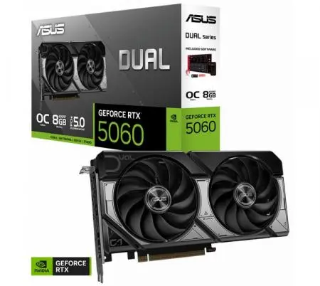 [DUAL-RTX5060-O8G-EVO] Placa de Video ASUS NVIDIA GeForce DUAL RTX5060 O8