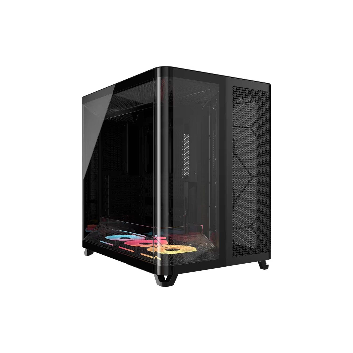 [CC-9011320-WW] Gabinete CORSAIR AIR 5400 LX-R RGB iCUE LINK Mid Tower con triple cámara Negro