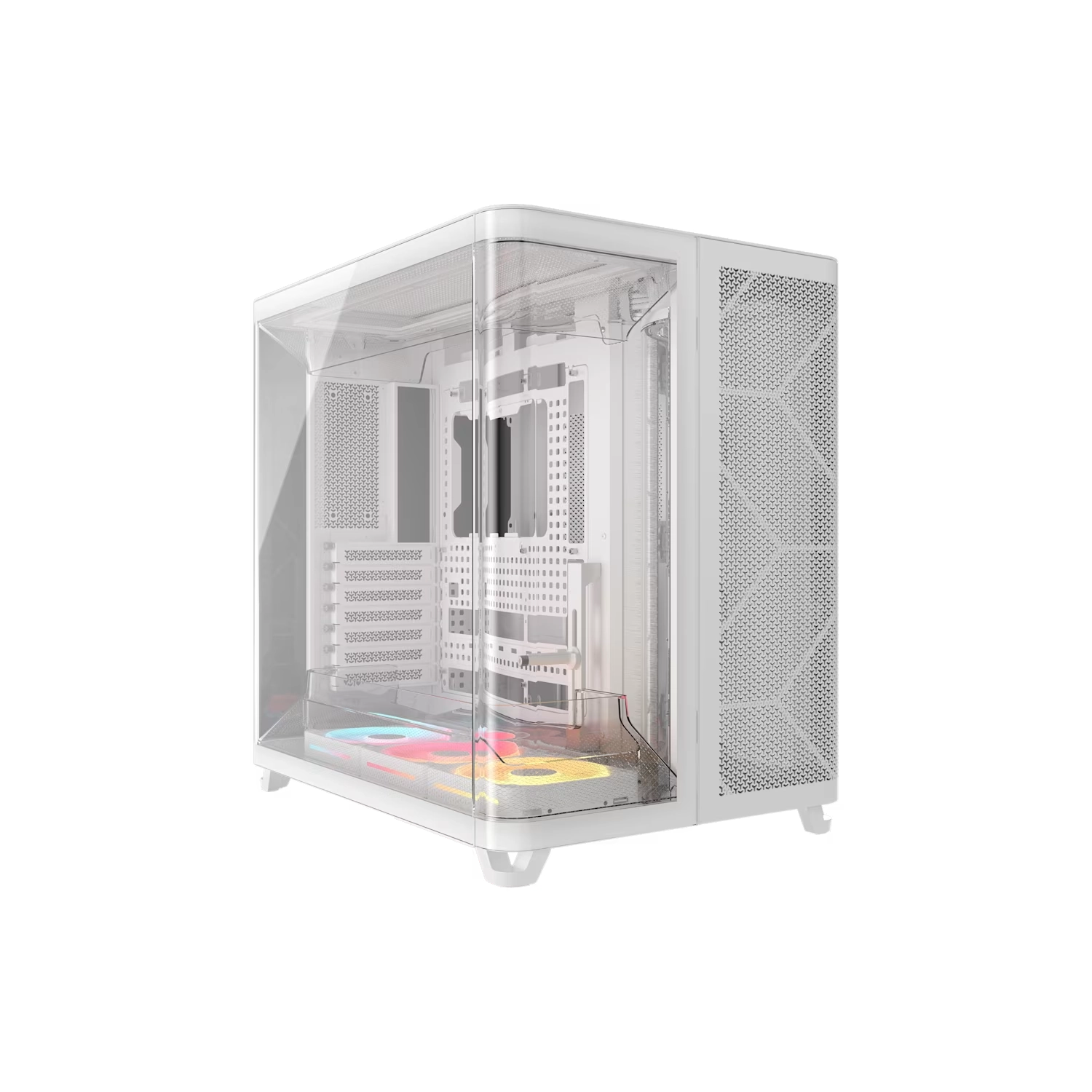 [CC-9011321-WW] Gabinete CORSAIR AIR 5400 LX-R RGB iCUE LINK Mid Tower con triple cámara Blanco