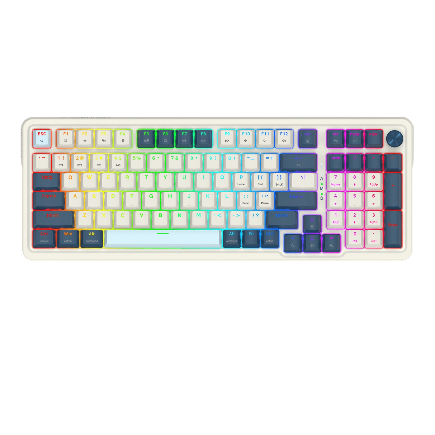 [K686WB-RGB-PRO-SP] Teclado Redragon Eisa Pro K686 Blanco - Azul