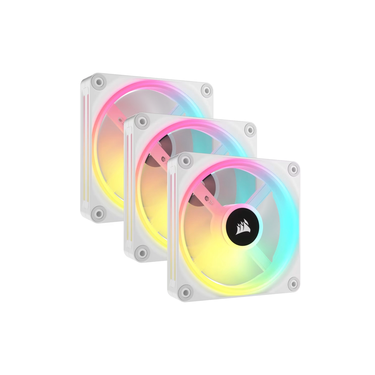 [CO-9051006-WW] Kit de ventiladores CORSAIR PWM de 120 mm QX120 RGB x3 blanco con iCUE Link
