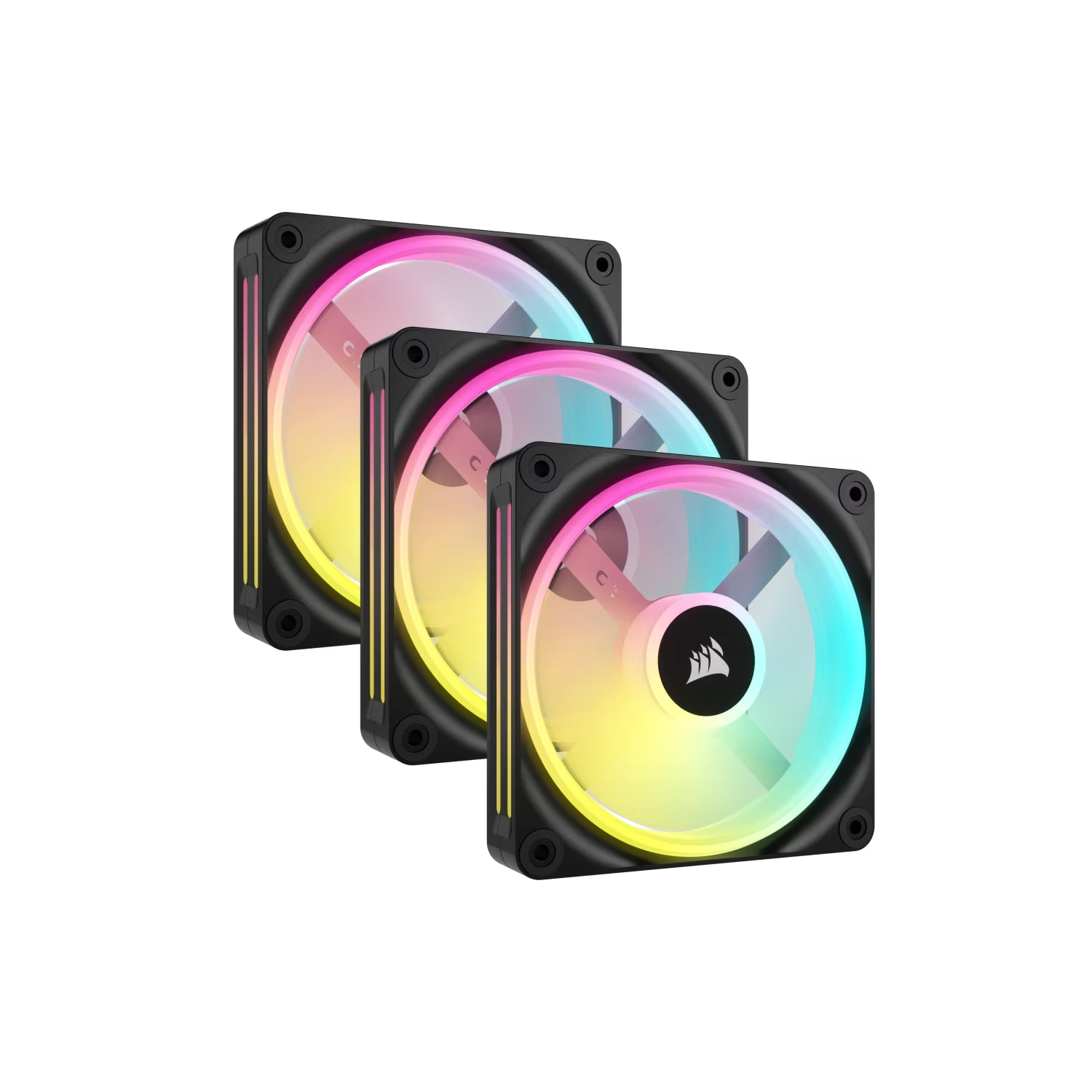 [CO-9051002-WW] Kit de ventiladores CORSAIR PWM de 120 mm QX120 RGB x3 negro con iCUE Link