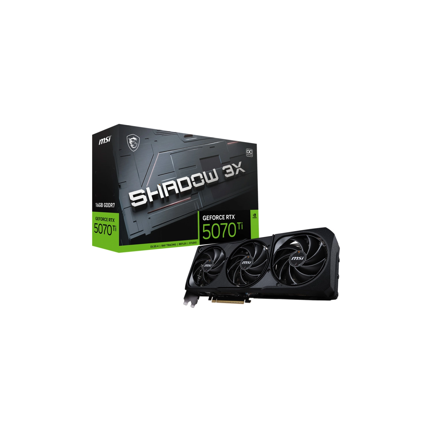 [RTX 5070 Ti 16G SHADOW 3X OC] Placa de video MSI RTX 5070 Ti 16G SHADOW 3X OC