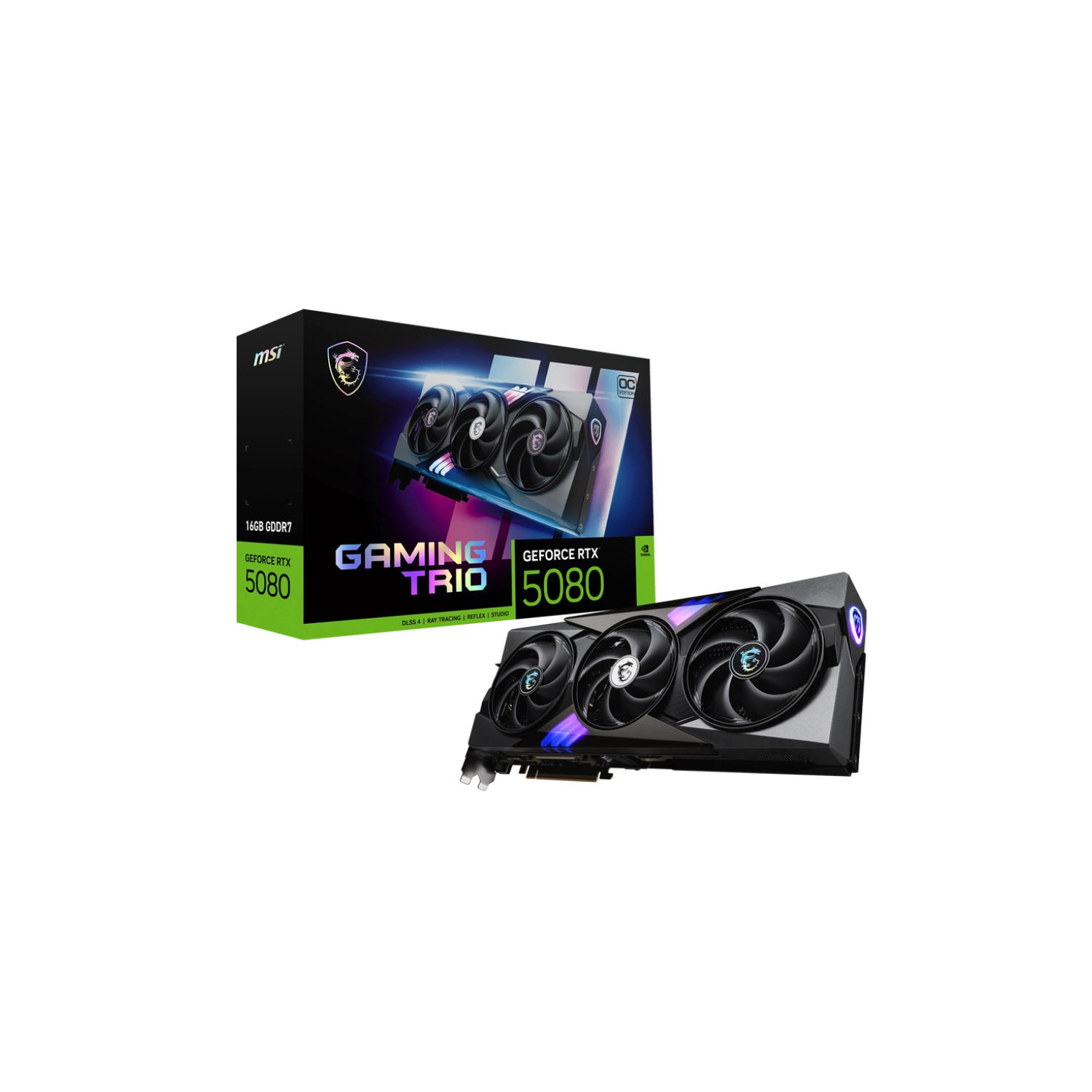 [RTX 5080 16G GAMING TRIO OC] Placa MSI NVIDIA GeForce RTX 5080 16G GAMING TRIO OC