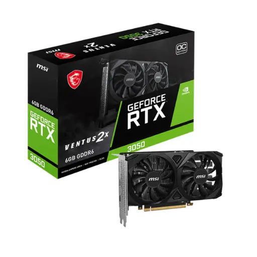 [RTX3050VENTUS2X6GOC] Placa de Video MSI GeForce RTX 3050 Ventus 2X OC 6GB GDDR6
