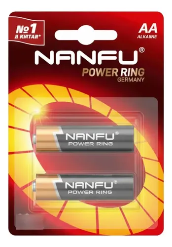 [191763001868] Pila alcalina AA Nanfu 1.5 Volt pack x2 unidades