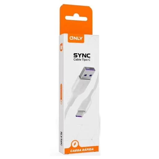 [MOD3019] Cable usb C a usb 3.0 Carga rápida Yexa Sync 1mt Carga y datos premium blanco