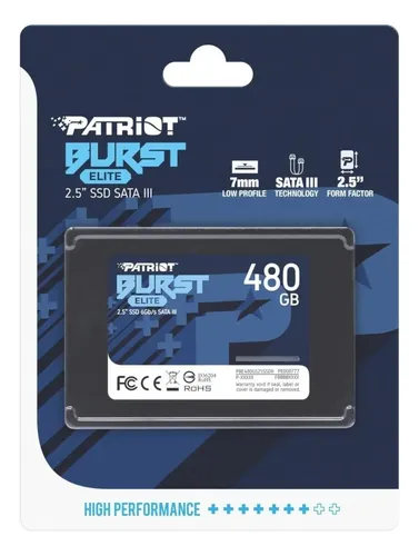 [PBE480GS25SSDR] Disco SSD Sata Patriot 480GB Burst 530MB/s