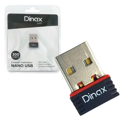 [DX-WUSB330] Placa de red wifi usb nano Dinax 300mbp/s
