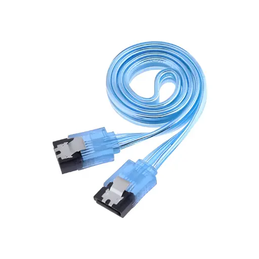 [13618] Cable de datos Sata 3 con traba genérico celeste