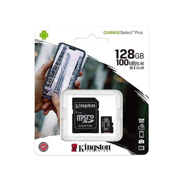 Memoria MicroSD XC Kingston 128GB C10 Canvas Select Plus 100 MB/s