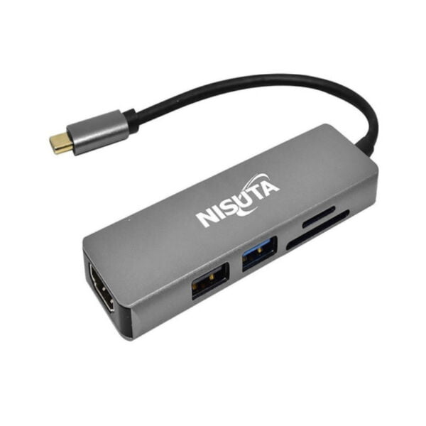 HUB USB 3.0 Nisuta 3 Puertos c/lector microSD y SD